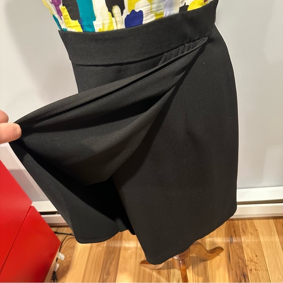 AB Studio Watercolor Abstract with Black Skirt Sleeveless Shift Dress - Picture 3 of 14